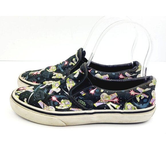 Buzz Light Year Vans Asher Slip-On Kids Sneaker‎ - Size 4 - Picture 10 of 10